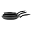 T-fal Set of 3 Black Specialty Fry Pans, 8"/9.5" & 11"