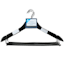 5-Piece Wooden Suit Hangers with Bar, Black