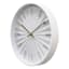 White & Gold Round Accent Wall Clock, 12"