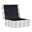 Honeybloom Ivory & Blue Striped Decorative Box, 6x5