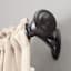 Finn 5/8" Black Fast Fit Decorative Curtain Rod, 36-66"