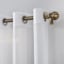Erica White Crushed Grommet Sheer Voile Curtain Panel, 95"