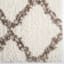 (C162) Windsor White Quatrefoil Shag Area Rug, 5x7