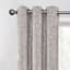 2-Pack Metallic Grey Blackout Grommet Curtain Panels, 63"