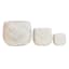 Indoor White Glazed Weave Textured Ceramic Pot, Medium