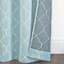 2-Pack Geo Aqua Embroidered Blackout Grommet Curtain Panels, 84"