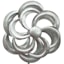Flower-Look Galvanized Metal Wind Spinner, 36"