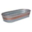 Galvanized Metal & Copper Oval Bread Bowl