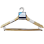5-Piece Suit Hangers with Bar, Natural Wood