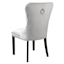 Velvet Grey Tufted Ring Back Chair