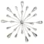 3-Piece Silver Teardrop Bling Burst Wall Art, 10"