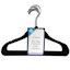 Tiny Dreamers 10-Piece Velvet Hanger, Black