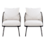 Tracey Boyd Chelsea 2-Piece Steel & Wicker Patio Chair Set