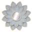 3-Piece Grey Floral Accent Wall Mirror Set, 14"