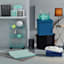3-Tier Slim Metal Mesh Rolling Storage Cart, Eggshell Blue