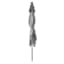 Light Grey Rectangle LED Crank Patio Umbrella, 6.5x10'