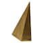 1-Piece Gold Geometric Pyramid Bookend, 6.5"