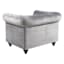 Providence Chesterfield Tufted Rolled Accent Chair, Grey Velvet