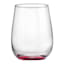 Set of 4 Tri-Color Stemless Wine Glasses, 15oz