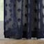 Found & Fable Peren Indigo Clipped Rod Pocket Sheer Curtain Panel, 84"