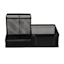 3-Section Black Metal Mesh Organizer