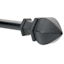Waverly 3/4" Black Fast Fit Curtain Rod, 42-120"