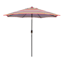 Multicolor Striped Round Steel Crank & Tilt Outdoor Patio Umbrella, 7.5'