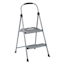 2-Step Grey Metal Folding Step Ladder