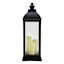 Pre-lit LED Black Floor Lantern, 28"