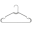 Set of 10 Tubular Hangers, Grey