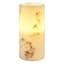 Crosby St. White Marbled Wax LED Pillar Candle with 6 Hour Timer, 3x6