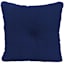 Navy Canvas Outdoor Tufted Back Cushion