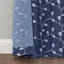 Rockwell Navy Embroidered Blackout Grommet Curtain Panel, 84"