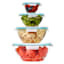 10-Piece Glass Salad Bowl with Locking Lid