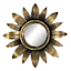 3-Piece Gold Accent Wall Mirror Set, 14"