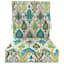 2-Piece Paso Turquoise Outdoor Gusseted Deep Seat Cushion