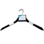5-Piece Wood Shirt Hangers, Black