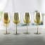 Set of 4 Amber Luster Stemmed Wine Glasses, 17.5oz