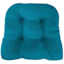 Turquoise Canvas Outdoor Wicker Seat Cushion