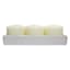 3-Pack Ivory Unscented Overdip Votive Candles, 3"