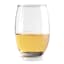 Set of 4 Clear Stemless Wine Glasses, 15oz
