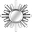 3-Piece Silver Ornate Wall Mirror Set, 10"