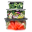 10-Piece Square Plastic Food Storage Set with Lids