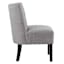 Rich Dark Grey Tufted Armless Accent Chair with Performance Fabric