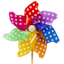 Multicolor Dot Wooden Whirligig, 29.9"