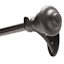 Finn 5/8" Black Fast Fit Decorative Curtain Rod, 36-66"