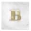 Set of 4 Marble & Brass Monogram Coasters, B