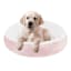 Crystal Pink Velvet & Microtec Donut Pet Bed, 18"