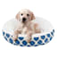 Navy & White Printed Donut Pet Bed, 18x22