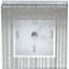 Silver Square Mirror Clock, 5"